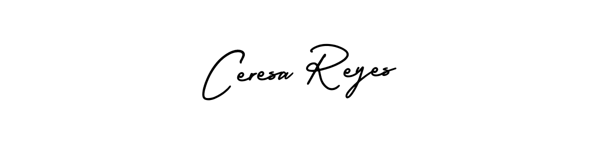 How to make Ceresa Reyes name signature. Use AmerikaSignatureDemo-Regular style for creating short signs online. This is the latest handwritten sign. Ceresa Reyes signature style 3 images and pictures png
