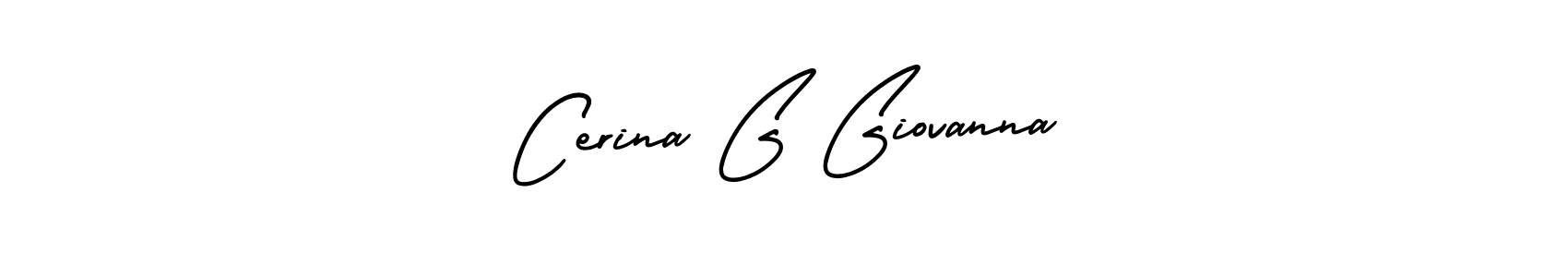 Make a short Cerina G Giovanna signature style. Manage your documents anywhere anytime using AmerikaSignatureDemo-Regular. Create and add eSignatures, submit forms, share and send files easily. Cerina G Giovanna signature style 3 images and pictures png
