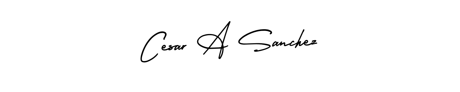 How to make Cesar A Sanchez signature? AmerikaSignatureDemo-Regular is a professional autograph style. Create handwritten signature for Cesar A Sanchez name. Cesar A Sanchez signature style 3 images and pictures png