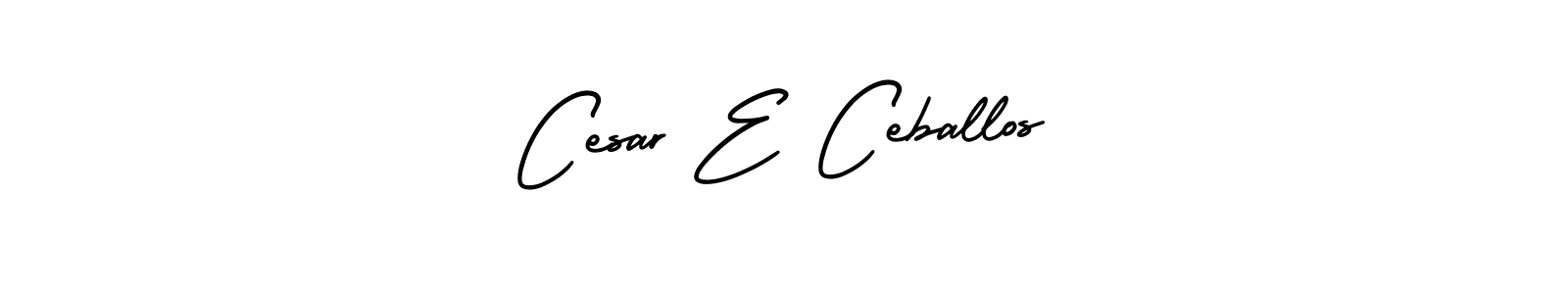 Design your own signature with our free online signature maker. With this signature software, you can create a handwritten (AmerikaSignatureDemo-Regular) signature for name Cesar E Ceballos. Cesar E Ceballos signature style 3 images and pictures png