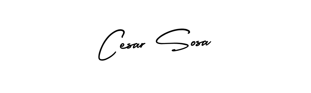 Design your own signature with our free online signature maker. With this signature software, you can create a handwritten (AmerikaSignatureDemo-Regular) signature for name Cesar Sosa. Cesar Sosa signature style 3 images and pictures png