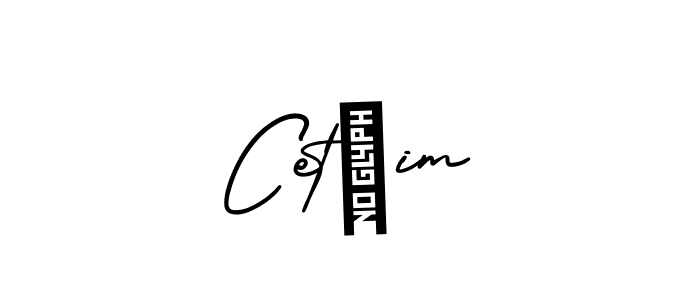 You should practise on your own different ways (AmerikaSignatureDemo-Regular) to write your name (Cetñim) in signature. don't let someone else do it for you. Cetñim signature style 3 images and pictures png