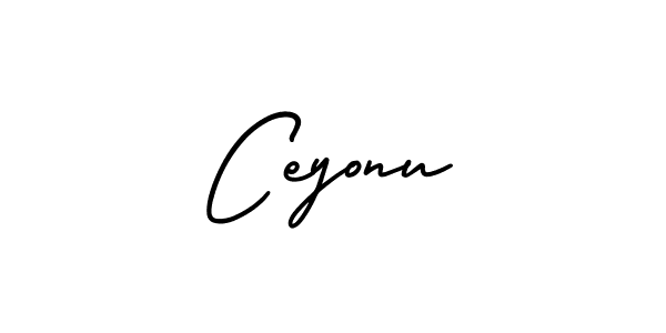 How to make Ceyonu signature? AmerikaSignatureDemo-Regular is a professional autograph style. Create handwritten signature for Ceyonu name. Ceyonu signature style 3 images and pictures png