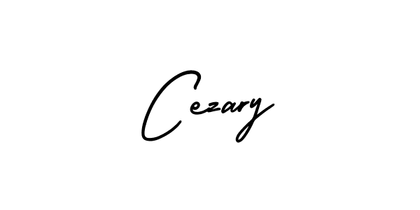 Cezary stylish signature style. Best Handwritten Sign (AmerikaSignatureDemo-Regular) for my name. Handwritten Signature Collection Ideas for my name Cezary. Cezary signature style 3 images and pictures png