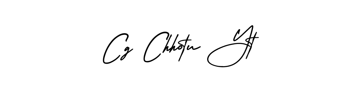 How to make Cg Chhotu Yt name signature. Use AmerikaSignatureDemo-Regular style for creating short signs online. This is the latest handwritten sign. Cg Chhotu Yt signature style 3 images and pictures png