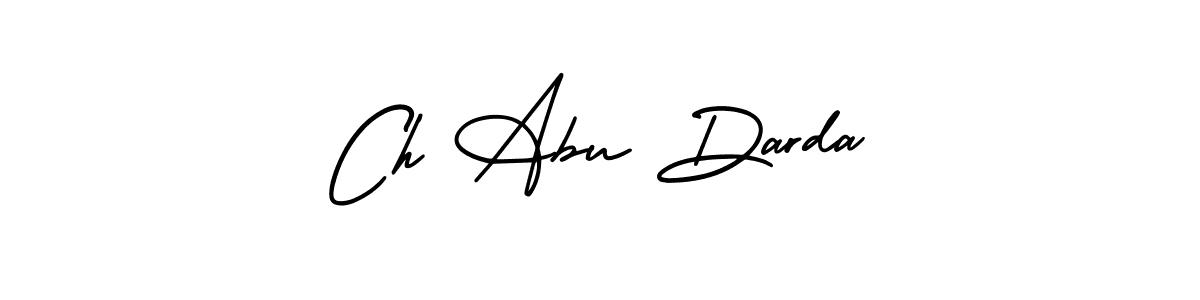 You should practise on your own different ways (AmerikaSignatureDemo-Regular) to write your name (Ch Abu Darda) in signature. don't let someone else do it for you. Ch Abu Darda signature style 3 images and pictures png