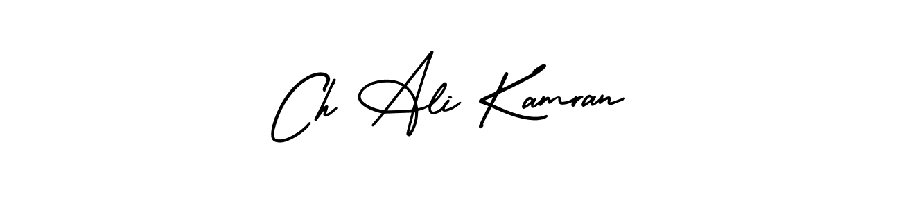 How to make Ch Ali Kamran name signature. Use AmerikaSignatureDemo-Regular style for creating short signs online. This is the latest handwritten sign. Ch Ali Kamran signature style 3 images and pictures png