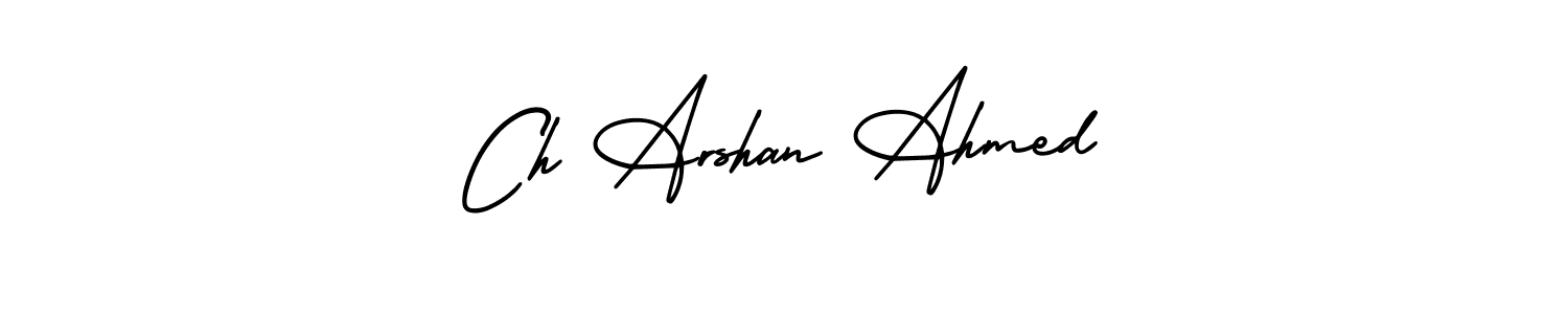 How to make Ch Arshan Ahmed name signature. Use AmerikaSignatureDemo-Regular style for creating short signs online. This is the latest handwritten sign. Ch Arshan Ahmed signature style 3 images and pictures png