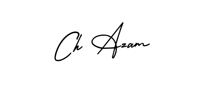 Use a signature maker to create a handwritten signature online. With this signature software, you can design (AmerikaSignatureDemo-Regular) your own signature for name Ch Azam. Ch Azam signature style 3 images and pictures png