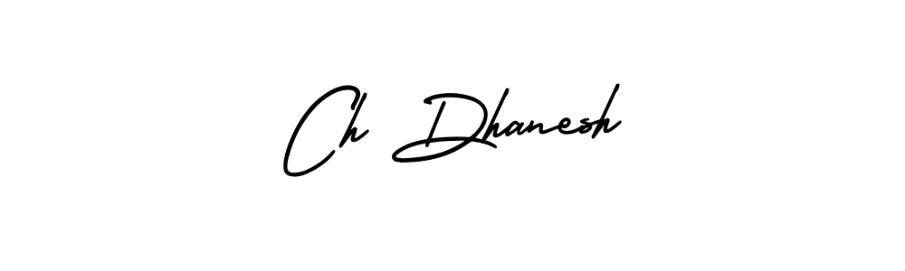 How to Draw Ch Dhanesh signature style? AmerikaSignatureDemo-Regular is a latest design signature styles for name Ch Dhanesh. Ch Dhanesh signature style 3 images and pictures png