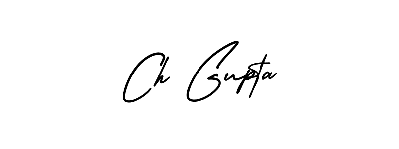 Ch Gupta stylish signature style. Best Handwritten Sign (AmerikaSignatureDemo-Regular) for my name. Handwritten Signature Collection Ideas for my name Ch Gupta. Ch Gupta signature style 3 images and pictures png