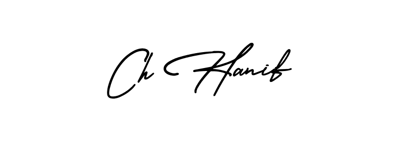 Design your own signature with our free online signature maker. With this signature software, you can create a handwritten (AmerikaSignatureDemo-Regular) signature for name Ch Hanif. Ch Hanif signature style 3 images and pictures png