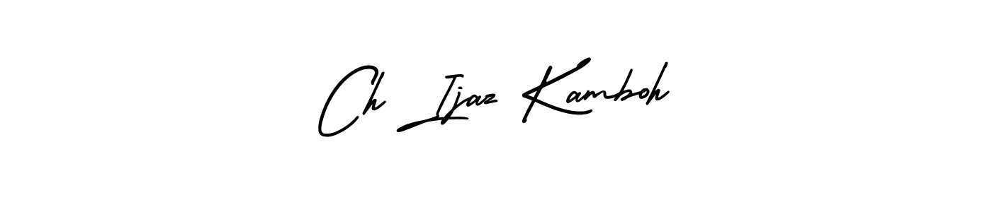 Use a signature maker to create a handwritten signature online. With this signature software, you can design (AmerikaSignatureDemo-Regular) your own signature for name Ch Ijaz Kamboh. Ch Ijaz Kamboh signature style 3 images and pictures png