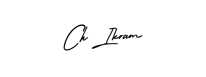 How to make Ch Ikram signature? AmerikaSignatureDemo-Regular is a professional autograph style. Create handwritten signature for Ch Ikram name. Ch Ikram signature style 3 images and pictures png