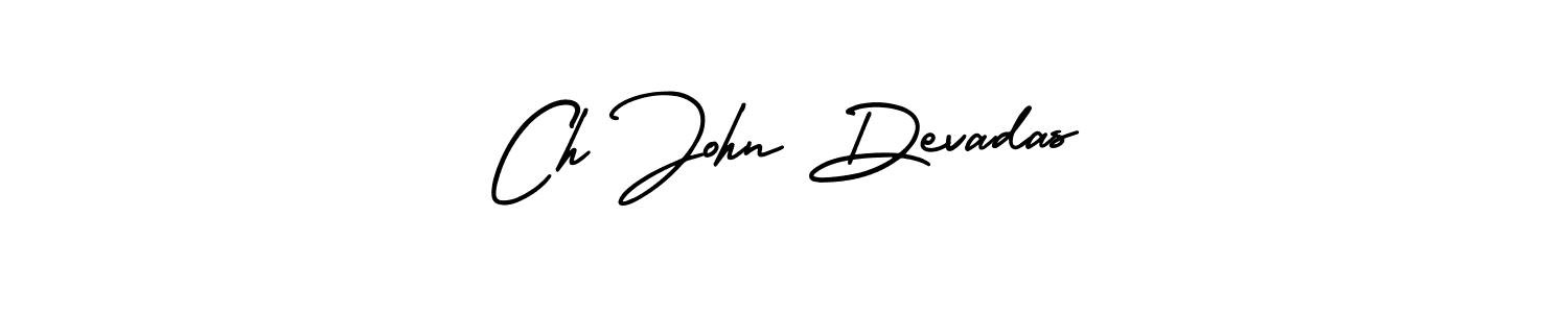 You should practise on your own different ways (AmerikaSignatureDemo-Regular) to write your name (Ch John Devadas) in signature. don't let someone else do it for you. Ch John Devadas signature style 3 images and pictures png