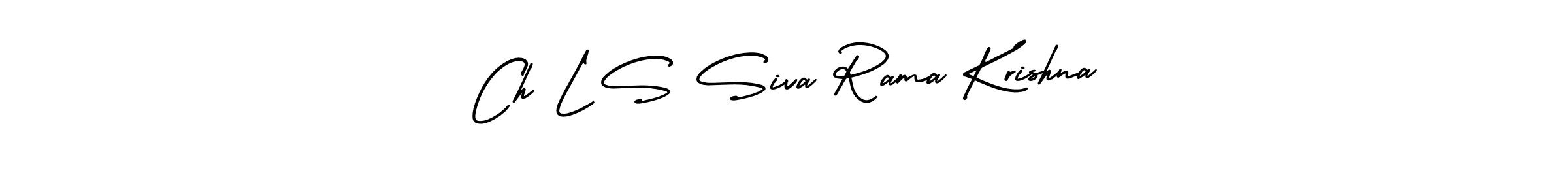 This is the best signature style for the Ch L S Siva Rama Krishna name. Also you like these signature font (AmerikaSignatureDemo-Regular). Mix name signature. Ch L S Siva Rama Krishna signature style 3 images and pictures png