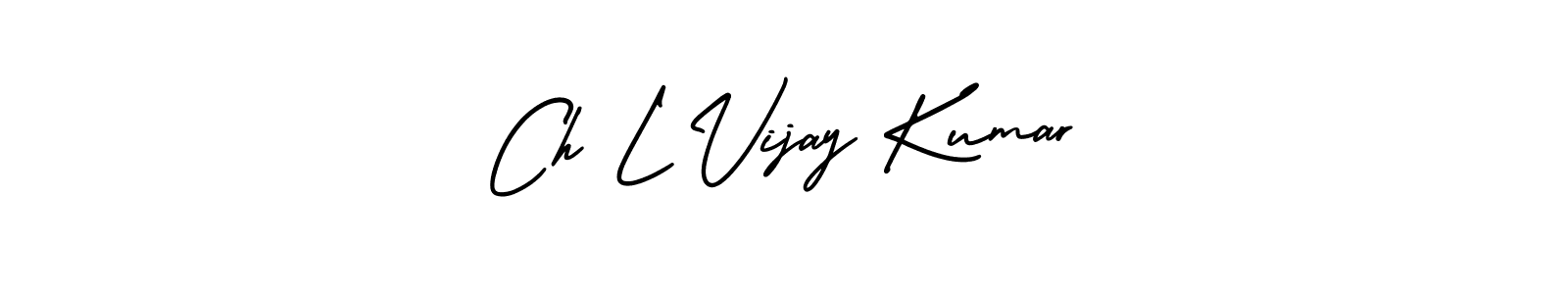 Use a signature maker to create a handwritten signature online. With this signature software, you can design (AmerikaSignatureDemo-Regular) your own signature for name Ch L Vijay Kumar. Ch L Vijay Kumar signature style 3 images and pictures png