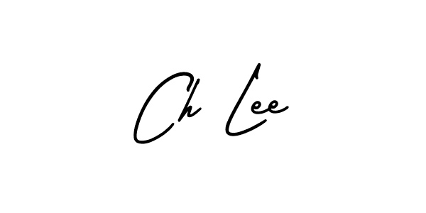 The best way (AmerikaSignatureDemo-Regular) to make a short signature is to pick only two or three words in your name. The name Ch Lee include a total of six letters. For converting this name. Ch Lee signature style 3 images and pictures png