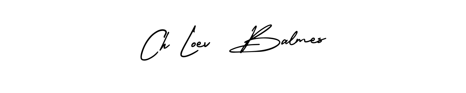 This is the best signature style for the Ch Loev  Balmes name. Also you like these signature font (AmerikaSignatureDemo-Regular). Mix name signature. Ch Loev  Balmes signature style 3 images and pictures png