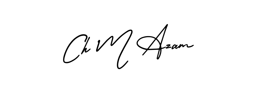 Also You can easily find your signature by using the search form. We will create Ch M Azam name handwritten signature images for you free of cost using AmerikaSignatureDemo-Regular sign style. Ch M Azam signature style 3 images and pictures png