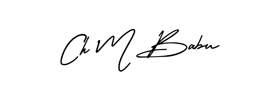 Create a beautiful signature design for name Ch M Babu. With this signature (AmerikaSignatureDemo-Regular) fonts, you can make a handwritten signature for free. Ch M Babu signature style 3 images and pictures png
