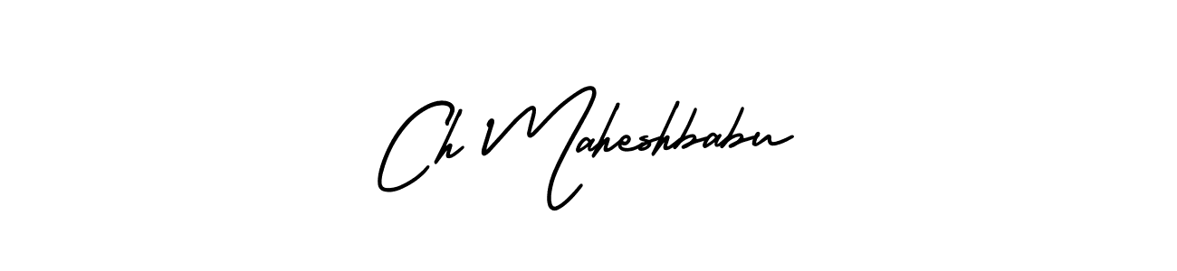 How to make Ch Maheshbabu name signature. Use AmerikaSignatureDemo-Regular style for creating short signs online. This is the latest handwritten sign. Ch Maheshbabu signature style 3 images and pictures png