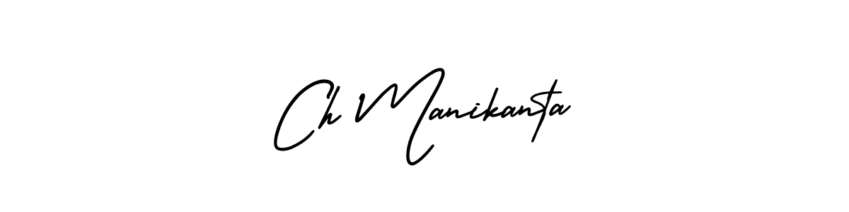 Create a beautiful signature design for name Ch Manikanta. With this signature (AmerikaSignatureDemo-Regular) fonts, you can make a handwritten signature for free. Ch Manikanta signature style 3 images and pictures png