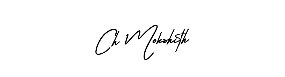 Use a signature maker to create a handwritten signature online. With this signature software, you can design (AmerikaSignatureDemo-Regular) your own signature for name Ch Mokshith. Ch Mokshith signature style 3 images and pictures png