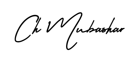 A timeless handwritten aesthetic for Ch Mubashar. The AmerikaSignatureDemo-Regular font gives your signature a handcrafted feel with natural curves. Ch Mubashar signature style 3 images and pictures png