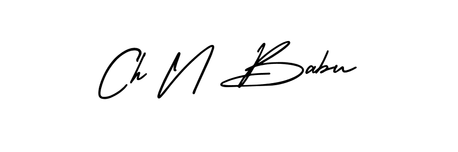 It looks lik you need a new signature style for name Ch N Babu. Design unique handwritten (AmerikaSignatureDemo-Regular) signature with our free signature maker in just a few clicks. Ch N Babu signature style 3 images and pictures png