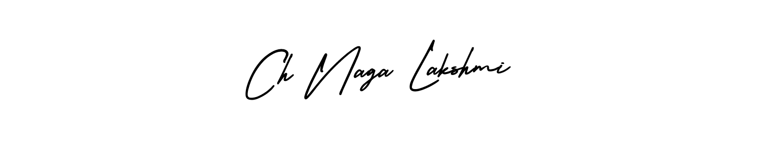 Design your own signature with our free online signature maker. With this signature software, you can create a handwritten (AmerikaSignatureDemo-Regular) signature for name Ch Naga Lakshmi. Ch Naga Lakshmi signature style 3 images and pictures png