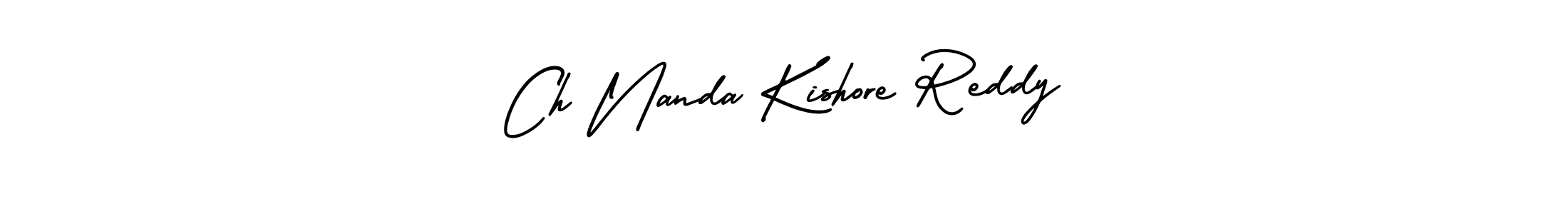 The best way (AmerikaSignatureDemo-Regular) to make a short signature is to pick only two or three words in your name. The name Ch Nanda Kishore Reddy include a total of six letters. For converting this name. Ch Nanda Kishore Reddy signature style 3 images and pictures png
