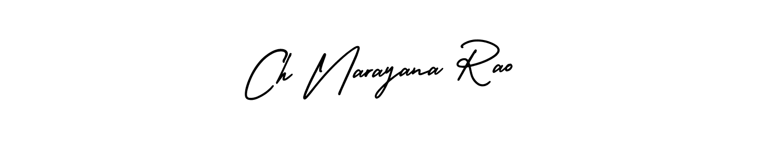 The best way (AmerikaSignatureDemo-Regular) to make a short signature is to pick only two or three words in your name. The name Ch Narayana Rao include a total of six letters. For converting this name. Ch Narayana Rao signature style 3 images and pictures png