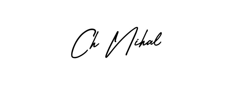 This is the best signature style for the Ch Nihal name. Also you like these signature font (AmerikaSignatureDemo-Regular). Mix name signature. Ch Nihal signature style 3 images and pictures png