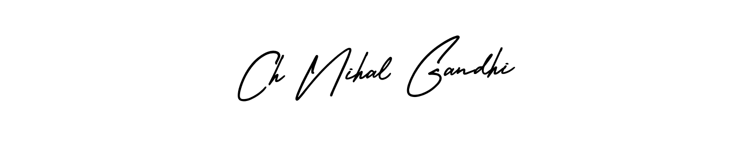 Design your own signature with our free online signature maker. With this signature software, you can create a handwritten (AmerikaSignatureDemo-Regular) signature for name Ch Nihal Gandhi. Ch Nihal Gandhi signature style 3 images and pictures png
