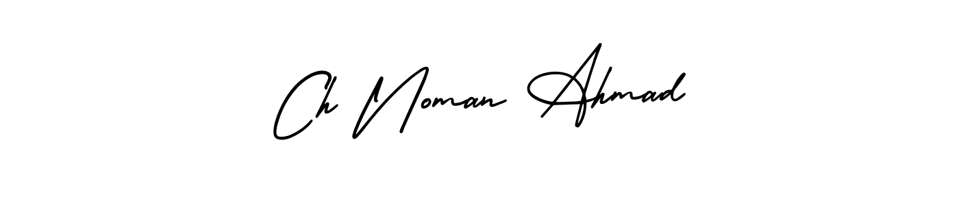 Also You can easily find your signature by using the search form. We will create Ch Noman Ahmad name handwritten signature images for you free of cost using AmerikaSignatureDemo-Regular sign style. Ch Noman Ahmad signature style 3 images and pictures png