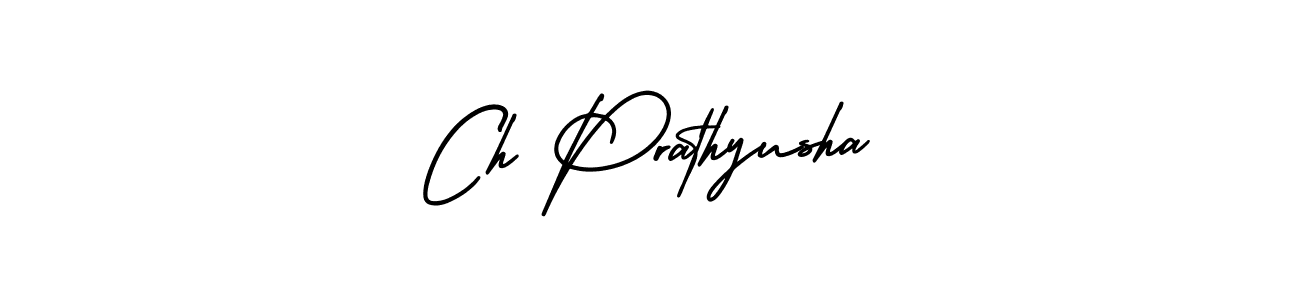 Create a beautiful signature design for name Ch Prathyusha. With this signature (AmerikaSignatureDemo-Regular) fonts, you can make a handwritten signature for free. Ch Prathyusha signature style 3 images and pictures png