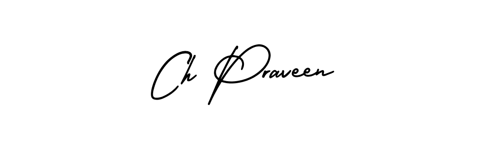 Also You can easily find your signature by using the search form. We will create Ch Praveen name handwritten signature images for you free of cost using AmerikaSignatureDemo-Regular sign style. Ch Praveen signature style 3 images and pictures png