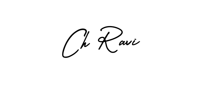 How to make Ch Ravi signature? AmerikaSignatureDemo-Regular is a professional autograph style. Create handwritten signature for Ch Ravi name. Ch Ravi signature style 3 images and pictures png