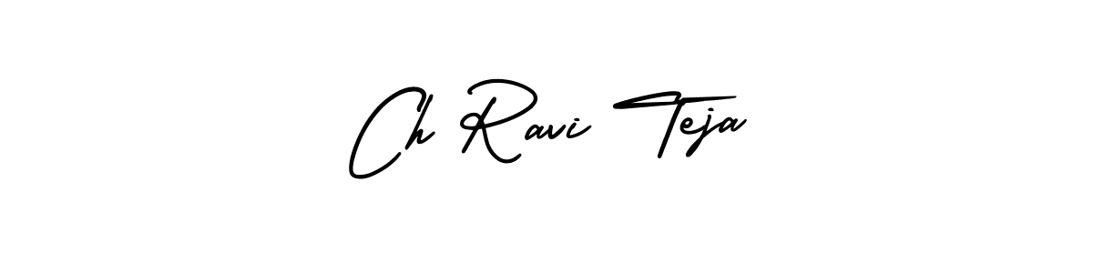 Also we have Ch Ravi Teja name is the best signature style. Create professional handwritten signature collection using AmerikaSignatureDemo-Regular autograph style. Ch Ravi Teja signature style 3 images and pictures png