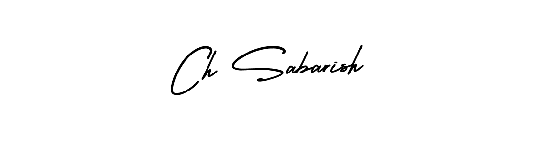 How to make Ch Sabarish signature? AmerikaSignatureDemo-Regular is a professional autograph style. Create handwritten signature for Ch Sabarish name. Ch Sabarish signature style 3 images and pictures png