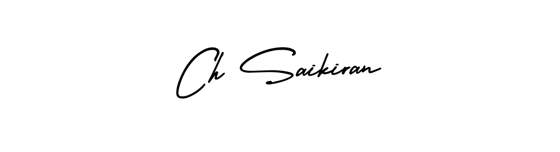 Make a beautiful signature design for name Ch Saikiran. Use this online signature maker to create a handwritten signature for free. Ch Saikiran signature style 3 images and pictures png