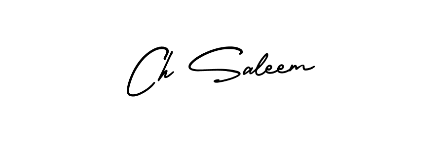 Create a beautiful signature design for name Ch Saleem. With this signature (AmerikaSignatureDemo-Regular) fonts, you can make a handwritten signature for free. Ch Saleem signature style 3 images and pictures png