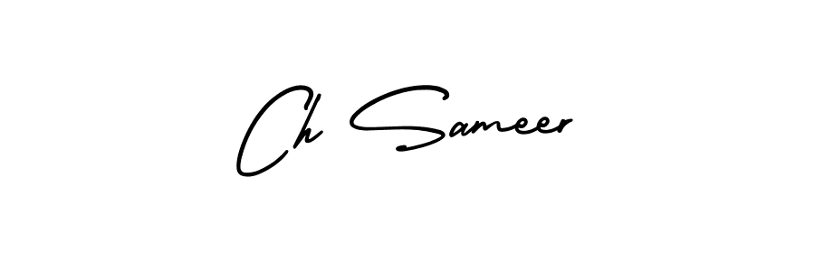 Create a beautiful signature design for name Ch Sameer. With this signature (AmerikaSignatureDemo-Regular) fonts, you can make a handwritten signature for free. Ch Sameer signature style 3 images and pictures png