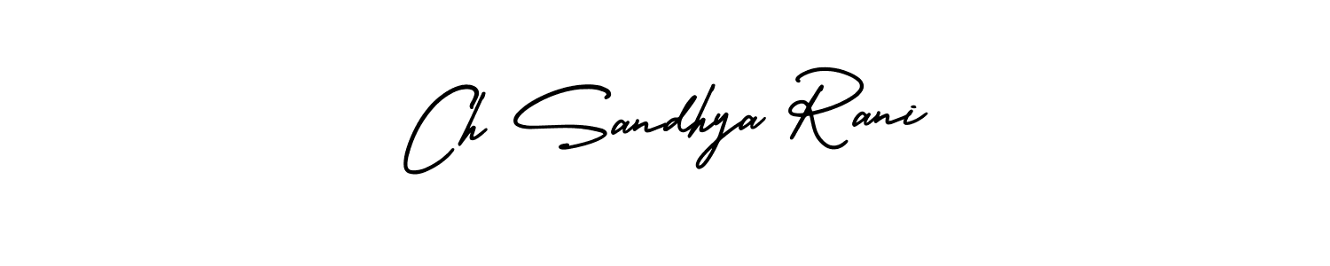 How to make Ch Sandhya Rani signature? AmerikaSignatureDemo-Regular is a professional autograph style. Create handwritten signature for Ch Sandhya Rani name. Ch Sandhya Rani signature style 3 images and pictures png