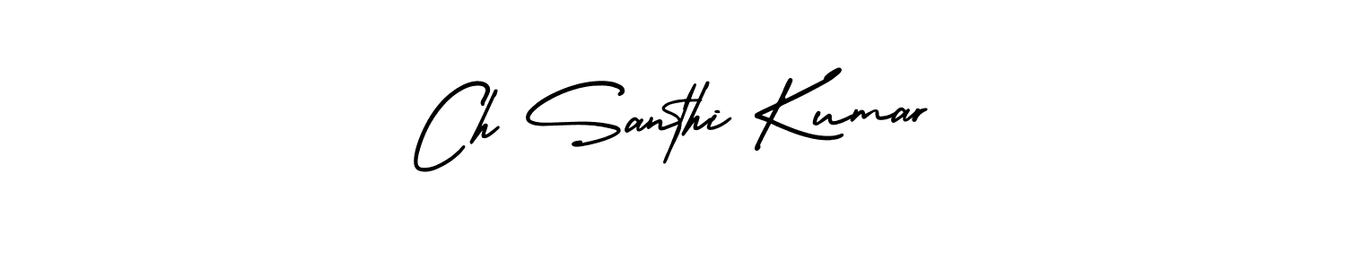 Make a beautiful signature design for name Ch Santhi Kumar. Use this online signature maker to create a handwritten signature for free. Ch Santhi Kumar signature style 3 images and pictures png