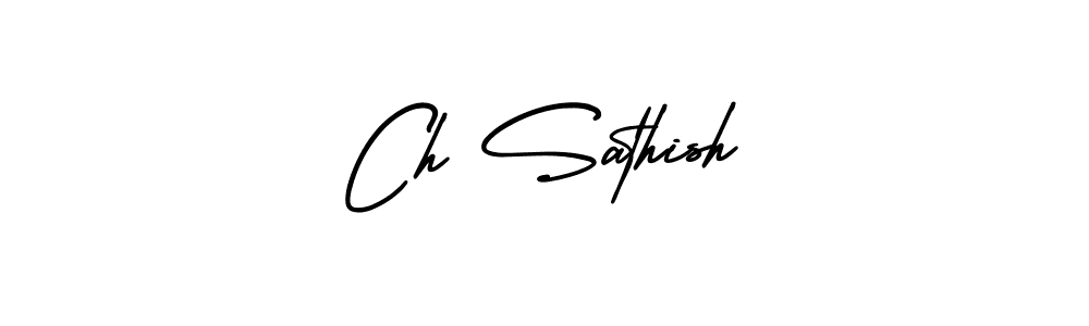 Create a beautiful signature design for name Ch Sathish. With this signature (AmerikaSignatureDemo-Regular) fonts, you can make a handwritten signature for free. Ch Sathish signature style 3 images and pictures png