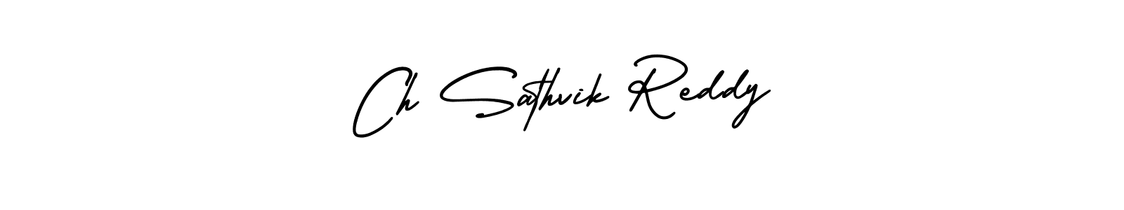 Also You can easily find your signature by using the search form. We will create Ch Sathvik Reddy name handwritten signature images for you free of cost using AmerikaSignatureDemo-Regular sign style. Ch Sathvik Reddy signature style 3 images and pictures png