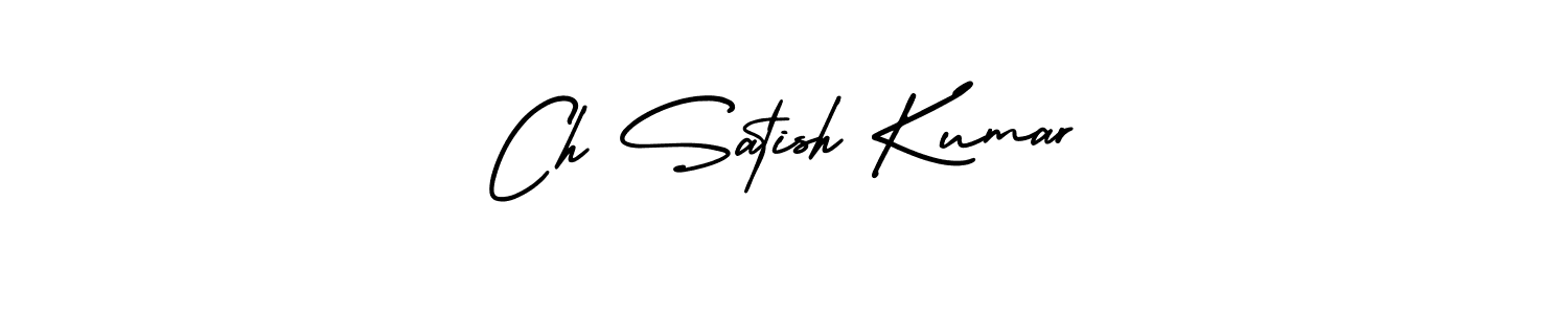 Ch Satish Kumar stylish signature style. Best Handwritten Sign (AmerikaSignatureDemo-Regular) for my name. Handwritten Signature Collection Ideas for my name Ch Satish Kumar. Ch Satish Kumar signature style 3 images and pictures png