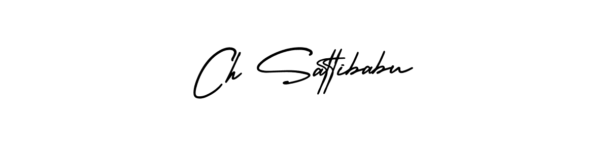 Design your own signature with our free online signature maker. With this signature software, you can create a handwritten (AmerikaSignatureDemo-Regular) signature for name Ch Sattibabu. Ch Sattibabu signature style 3 images and pictures png